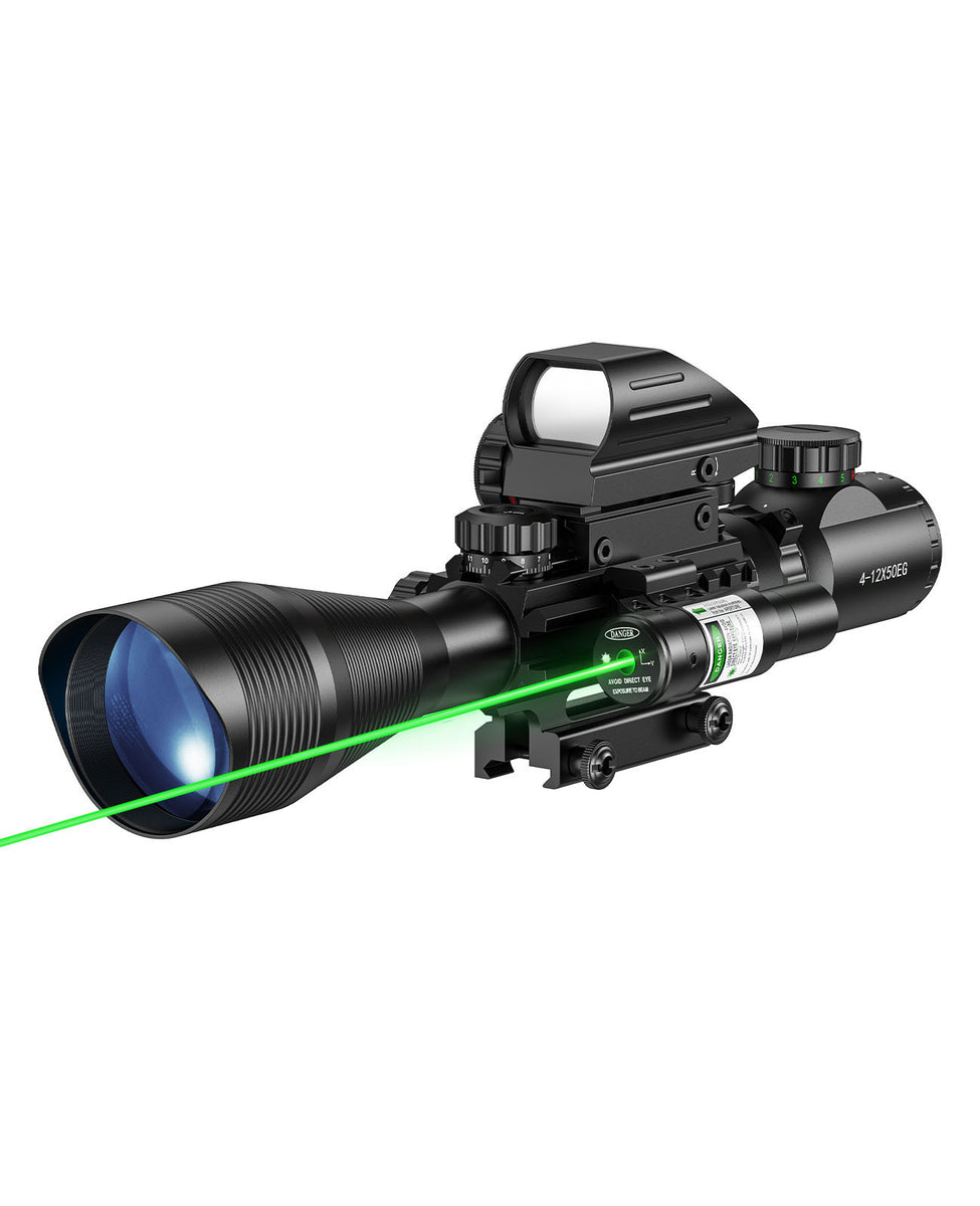 EZshoot Riflescope Combo 4-12x50EG Illuminated Optics