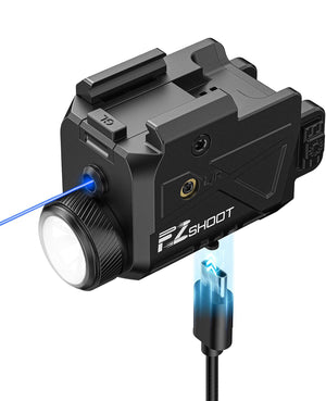 EZshoot 800 Lumens Laser Light Combo for Pistol Gun Light with Slidable Rail