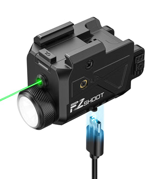 EZshoot 800 Lumens Laser Light Combo for Pistol Gun Light with Slidable Rail