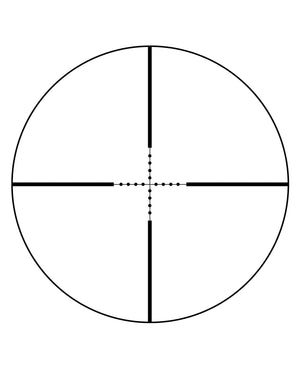 Circular reticle with crosshairs