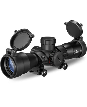 EZSHOOT 4x32 Crossbow Scope, Red/Green, Etched Reticle B