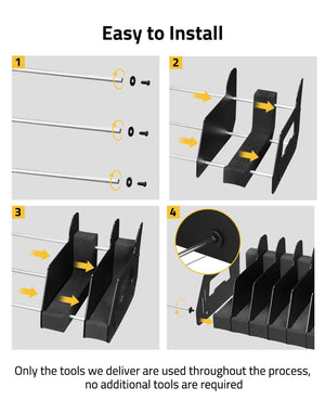 Easy toInstall-EZSHOOT 6-Slot Foam Pistol Rack for Gun Safe/Cabinet