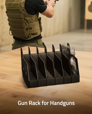 Gun rack for handguns-EZSHOOT 6-Slot Foam Pistol Rack for Gun Safe/Cabinet