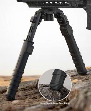 EZshoot Non-Slip Hunting Bipod with non-slip rubber feet pads