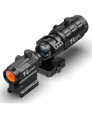 EZSHOOT Motion Awake Red Dot & 3X Magnifier Combo, 3MOA BDC Optic