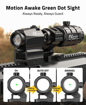 EZSHOOT motion awake green dot sight