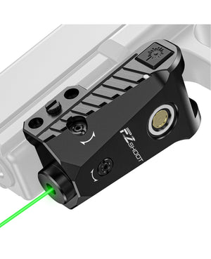 EZSHOOT Red/Green Laser Sight Compatible with Low Profile Picatinny Rail -green