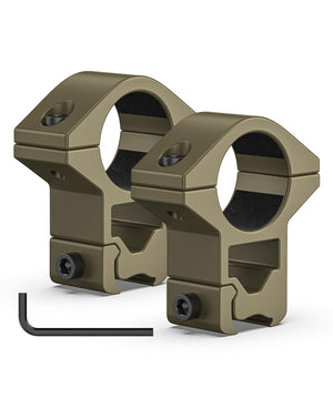 EZshoot 1 Inch Scope Rings 2 PCS for Dovetail and Picatinny Rails