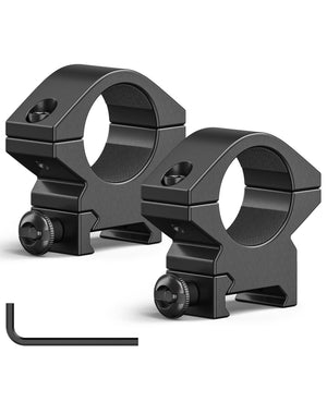 EZshoot 1 Inch Scope Rings 2 PCS for Dovetail and Picatinny Rails