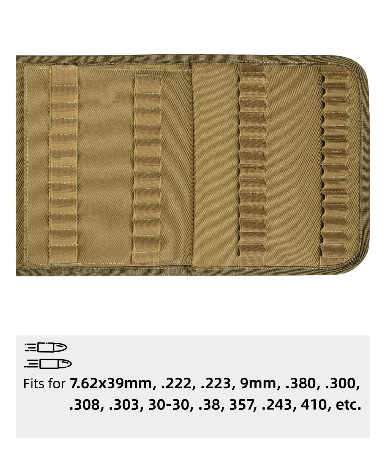 EZshoot 100 Rounds Molle Ammo Pouch Foldable for Range