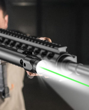 EZshoot 1700 Lumens Flashlight with Green Laser - Bright Laser for Accurate Shooting
