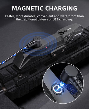 EZshoot 1700 Lumens Tactical Flashlight Green Laser Combo with Strobe Mode