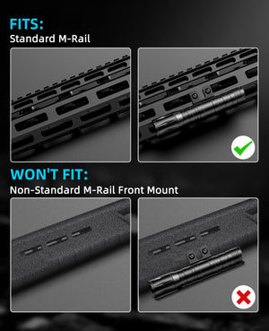 EZshoot Bright Rifle Flashlight Fits Standard M-Rail and AR Rifle
