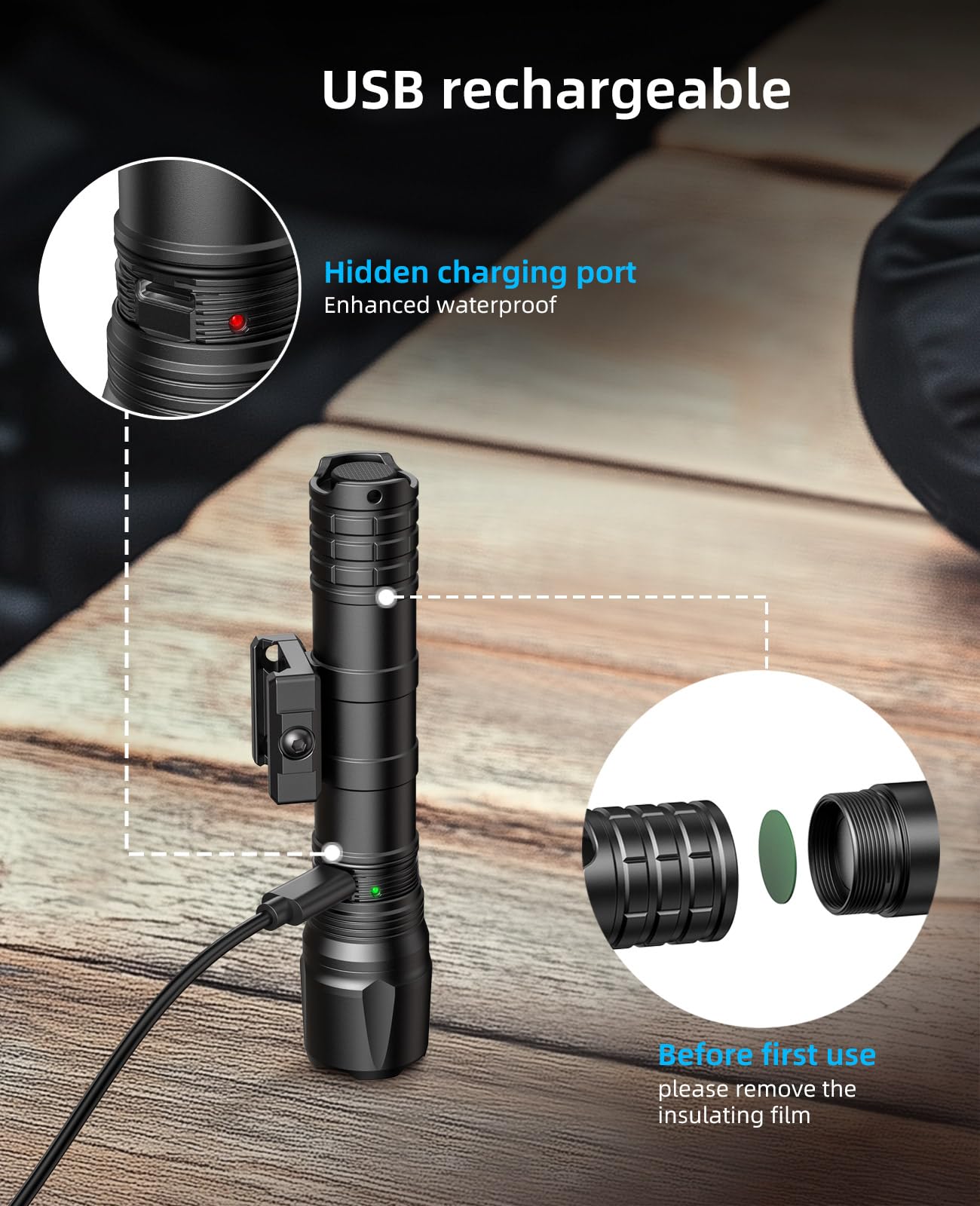 EZshoot 1800 Lumens Tactical Rifle Light with Remote Pressure Switch