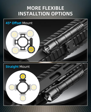 EZshoot 1800 Lumens Tactical Rifle Light with More Flexible Installation Options