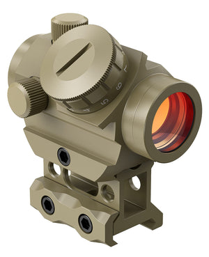 EZshoot 1x25mm 2MOA Red Dot Sight for Hunting Sand Color