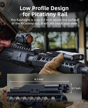 Low Profile Design of EZshoot Tactical Flashlight for Picatinny Rail