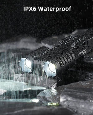 EZshoot Rechargeable Flashlight for Picatinny Rail with IPX6 Waterproof