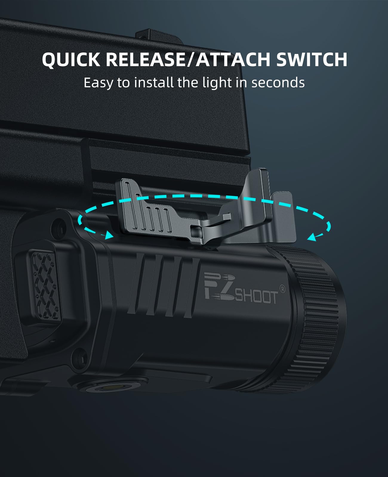 EZshoot 2000 Lumen Laser Light Combo Tactical Flashlight for Pistol