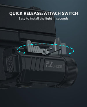 EZshoot 2000 Lumen Laser Light Combo Tactical Flashlight for Pistol