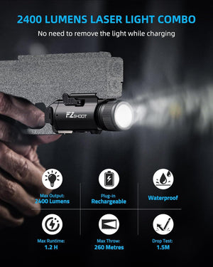 EZshoot 2400 Lumens Laser Light Combo with Plug-in Recharging