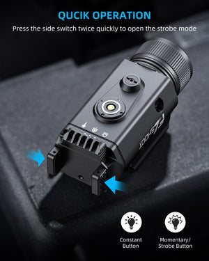 EZshoot Best Flashlight Laser Combo for Pistols with Quick Operation