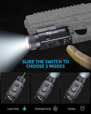 EZshoot 2400 Lumens Laser Light Combo with 3 Modes - Sliding the Switch to Choose