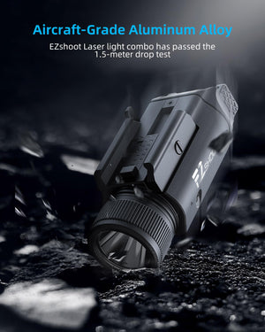EZshoot Best Tactical Flashlight with Laser is Made of Aircraft-Grade Aluminum Alloy