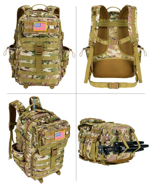 EZshoot 45L Tactical Backpack Heavy Duty Military Backpack for Men