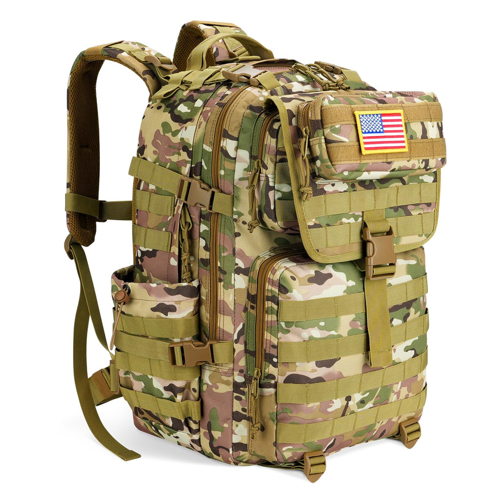 EZshoot 45L Tactical Backpack Heavy Duty Military Backpack for Men