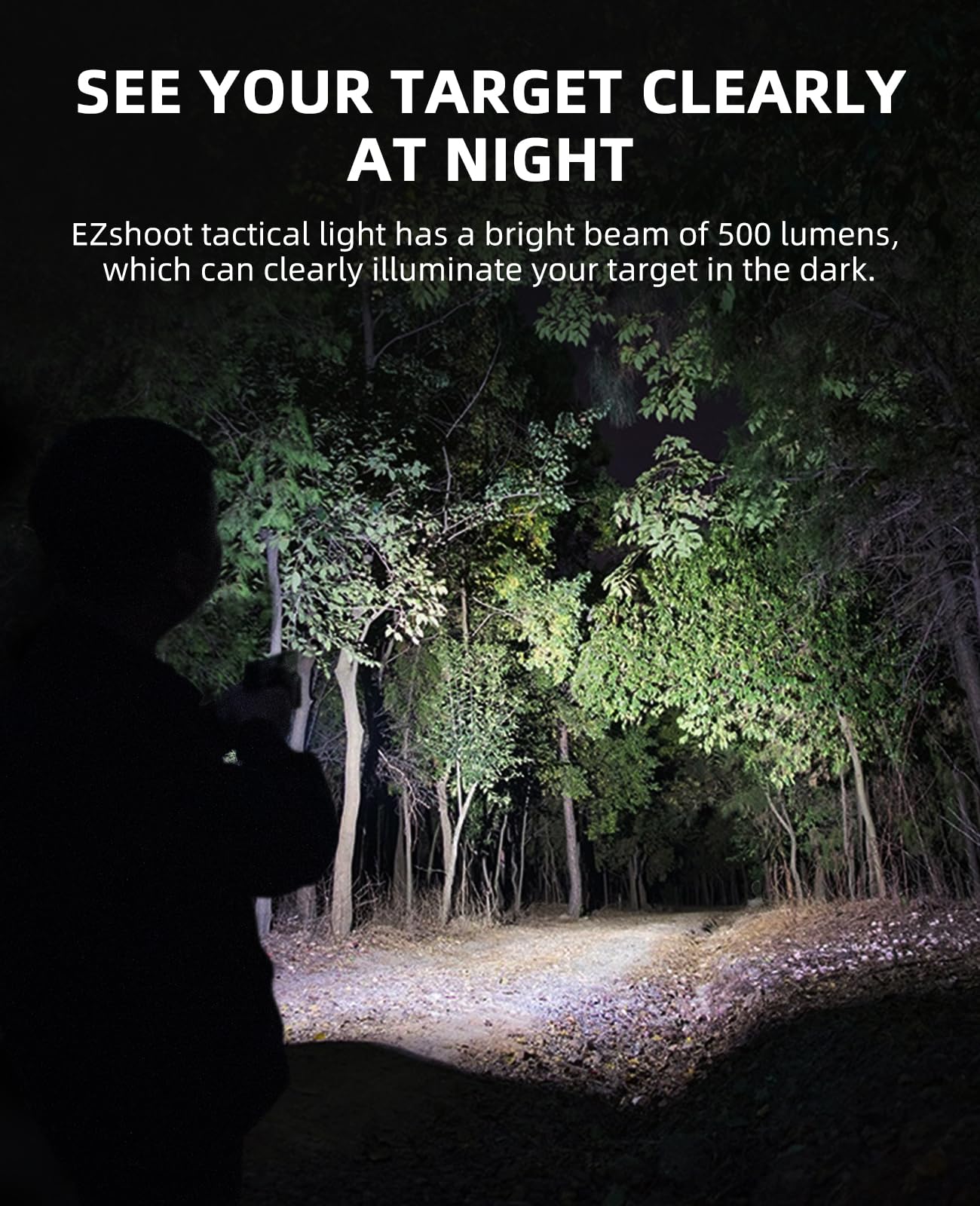 EZshoot 500 Lumens Pistol Light with USB Rechargeable