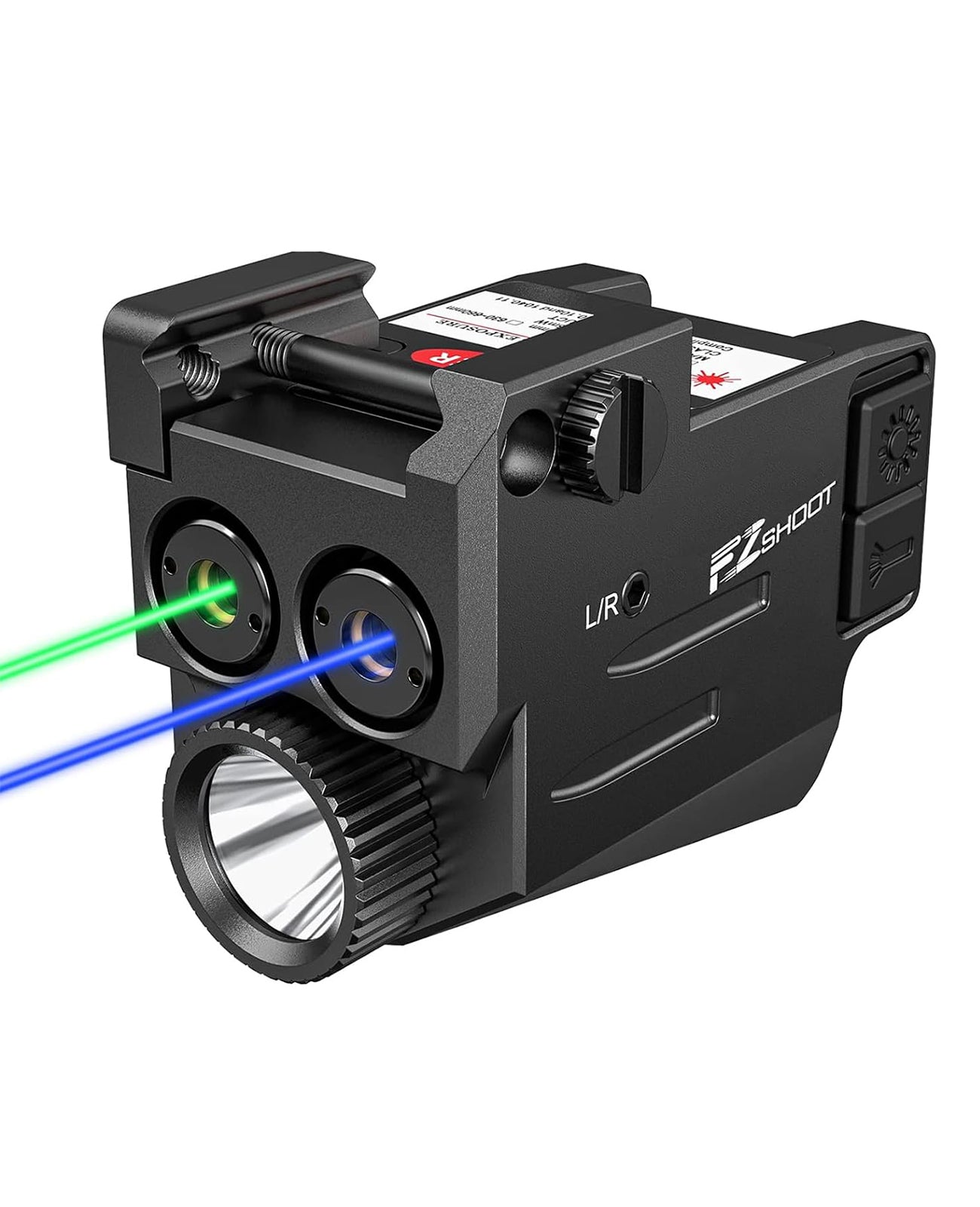 700 Lumen Tactical Pistol Light & Laser Combo - Green/Red/Blue Beam For Picatinny Rail