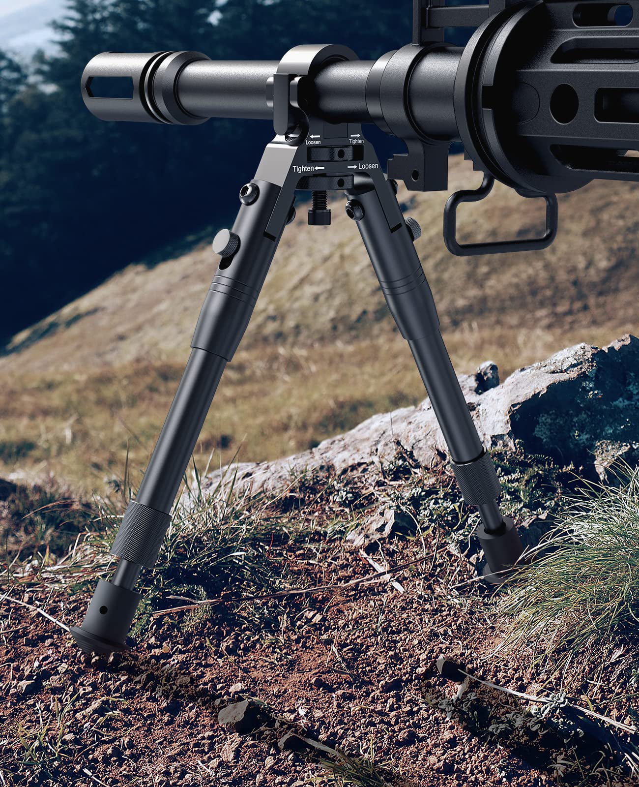 EZshoot 8"-10" Double Stable Design Clamp-on Bipod for Rifle