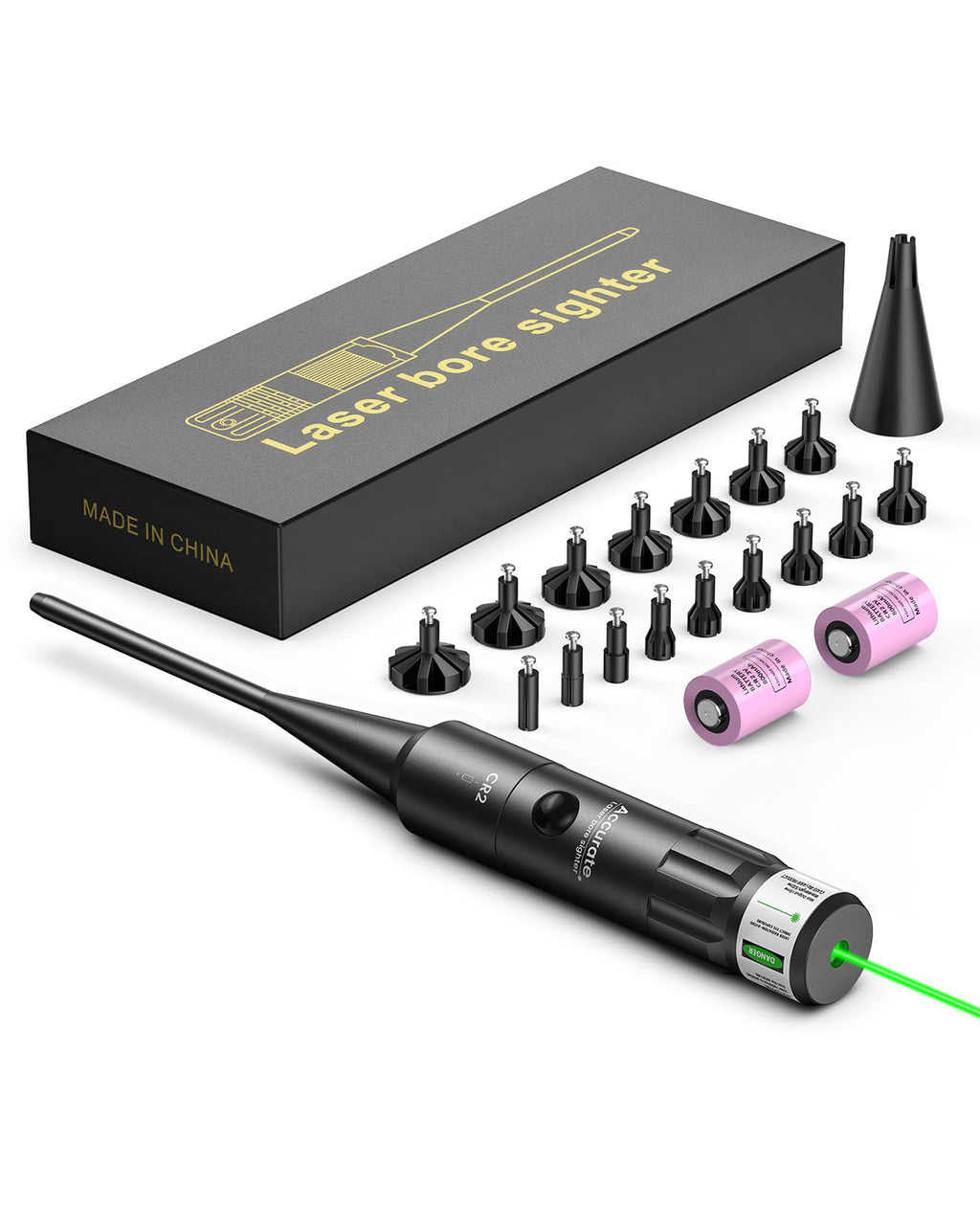 EZshoot Laser Bore Sighter Green Dot Bore Sight Kit with Botton Switch