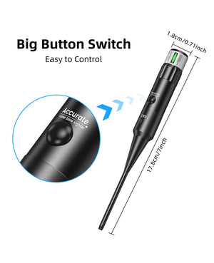 EZshoot Best Laser Bore Sight Kit for Rifle with Big Button Switch
