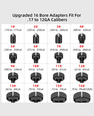 Best Laser Bore Sight for Rifle with Upgraded 16 Bore Adapters Fit for .17 to 12GA Calibers