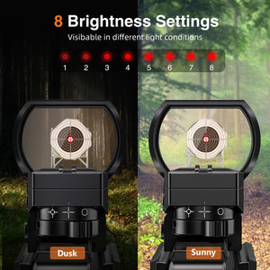 Best Red Dot Sight Scope for AR15 Rifle Shotgun with 8 Brightness Settings