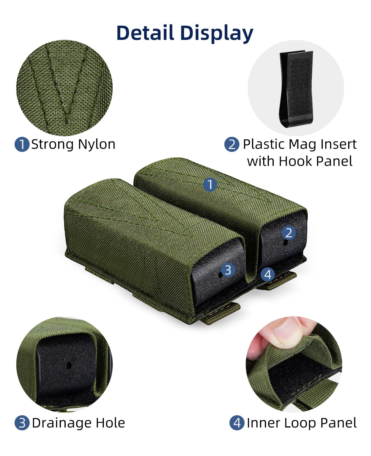 EZshoot Double Pistol Insert Molle Magazine Pouch with Quick Release