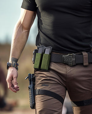 EZshoot Double Pistol Insert Magazine Pouch with Quick Release