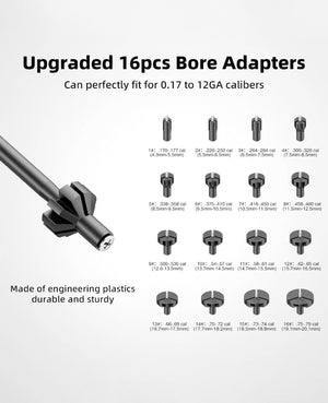 Best Laser Bore Sight Kit with Upgraded 16pcs Bore Adapters Fit for 0.17 to 12GA Calibers