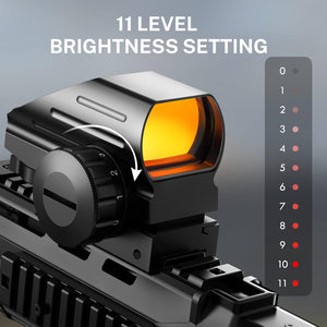 4 Reticles Red Dot Sight with 11 Level Brightness Setting