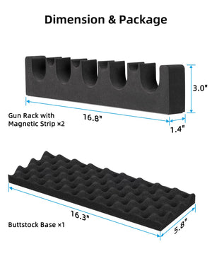 EZshoot Indoor Foam Gun Rack Rifle Rack with Magnetic Strip