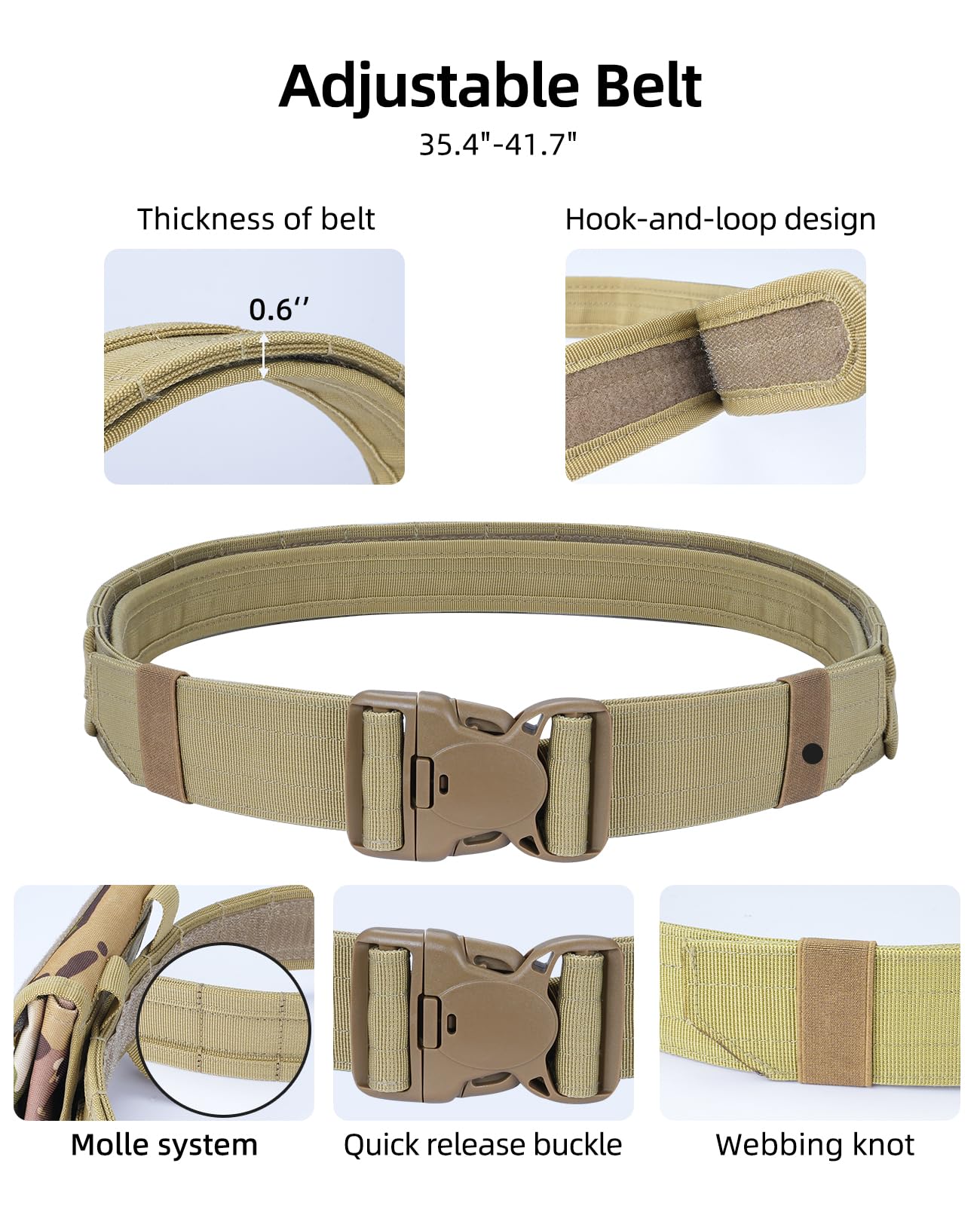 EZshoot Multifunctional 7 in 1 Tactical Belt for Outdoor Sport