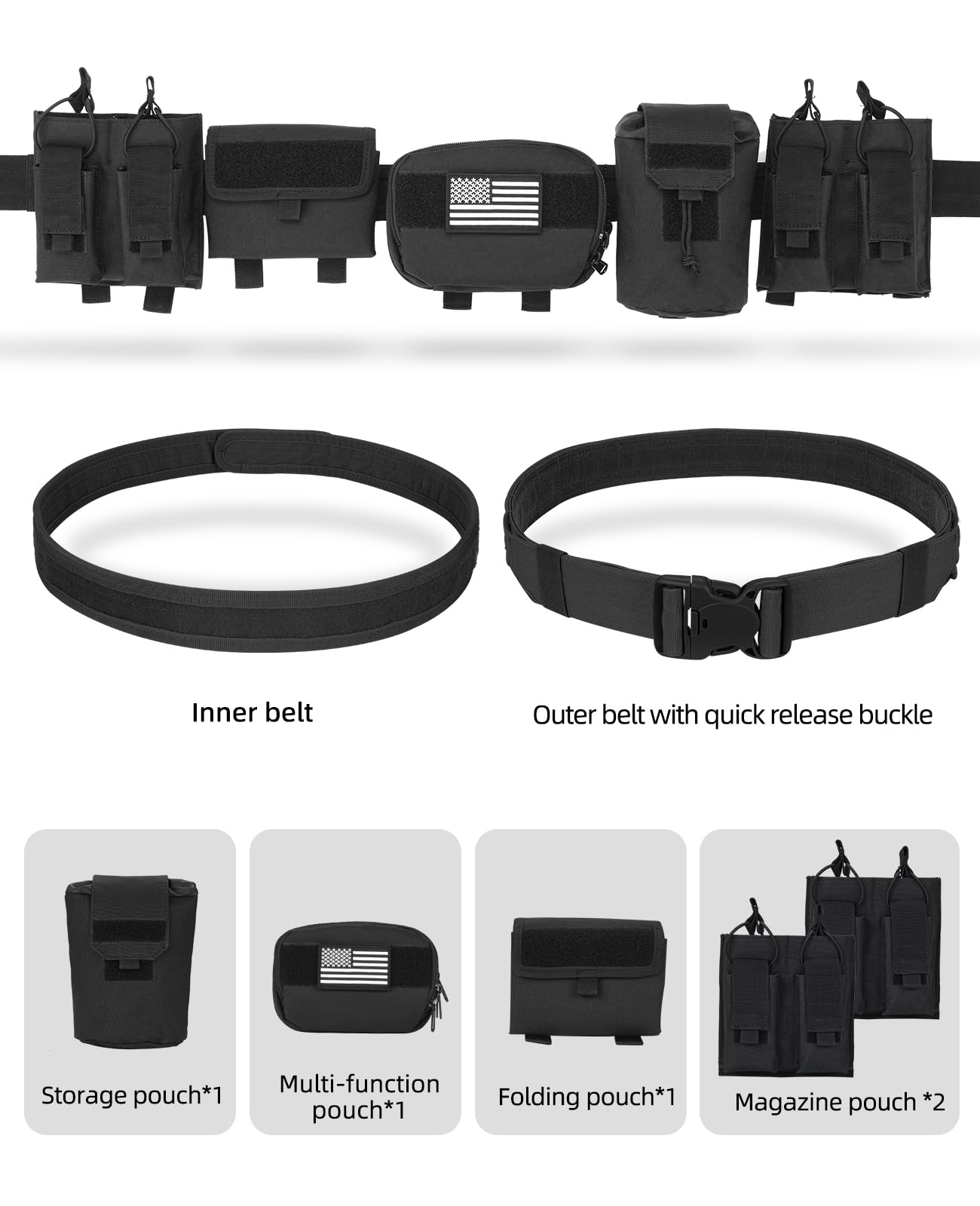 EZshoot Multifunctional 7 in 1 Tactical Belt for Outdoor Sport