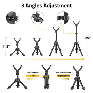 ezshoot portable rifle hunting rest with 3 angles asjustment best shooting rest tripod
