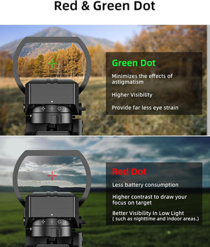EZshoot Best Red and Green Dot Sight for Hunting Compatible with Picatinny Rail