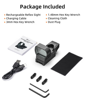 Items included in the package of EZshoot Best Red Dot Sight for Hunting