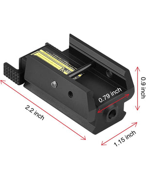 Product Size of EZshoot Red Laser Sight for 20mm Standard Picatinny Rail