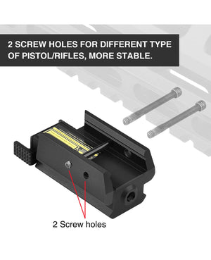 EZshoot Best Laser Sight with 2 Screw Holes for Pistols or Rifles - More Stable Design