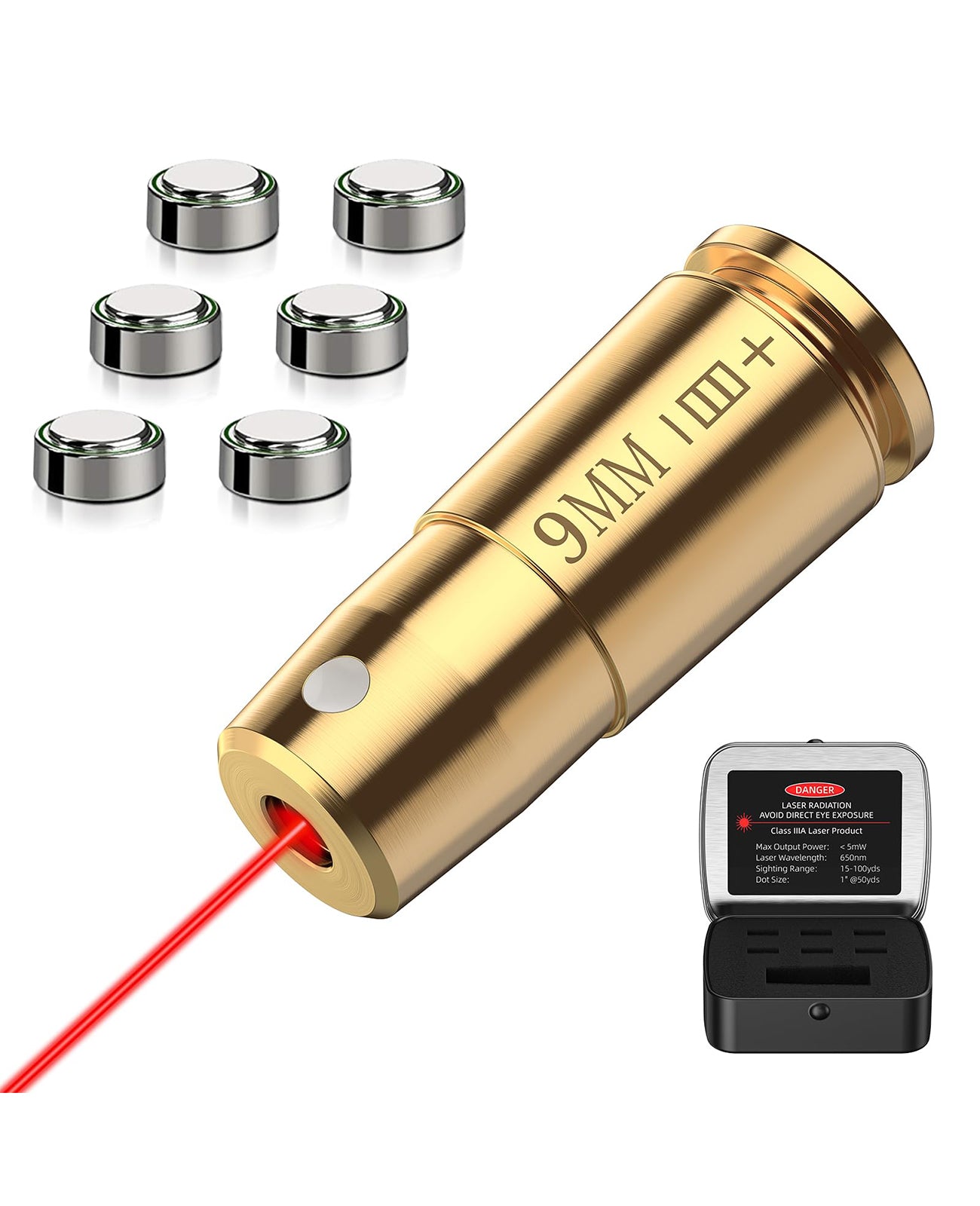 EZshoot Red Laser Bore Sight for 9mm Rifle Shooting Best Bore Sighting Tool
